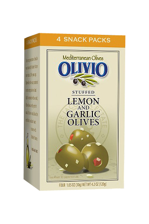 oliviolemongarlicolivesnack