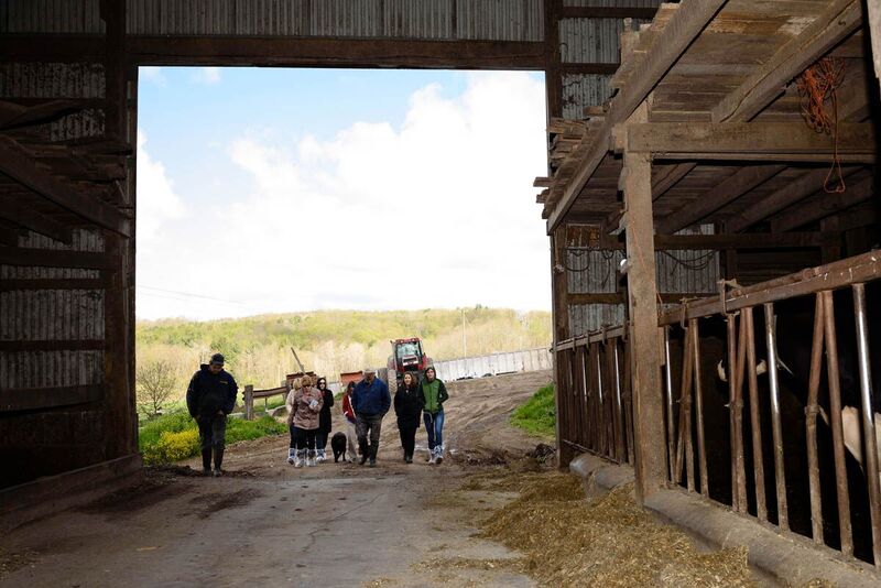 walking the farm